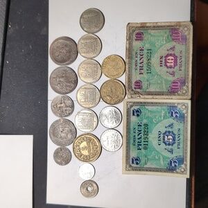French Coin Collection Vintage